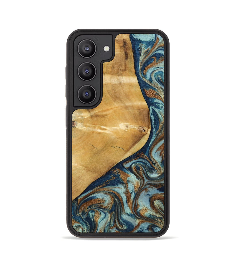 Galaxy S23 Wood Phone Case - Ephriam (Teal & Gold, 797318)