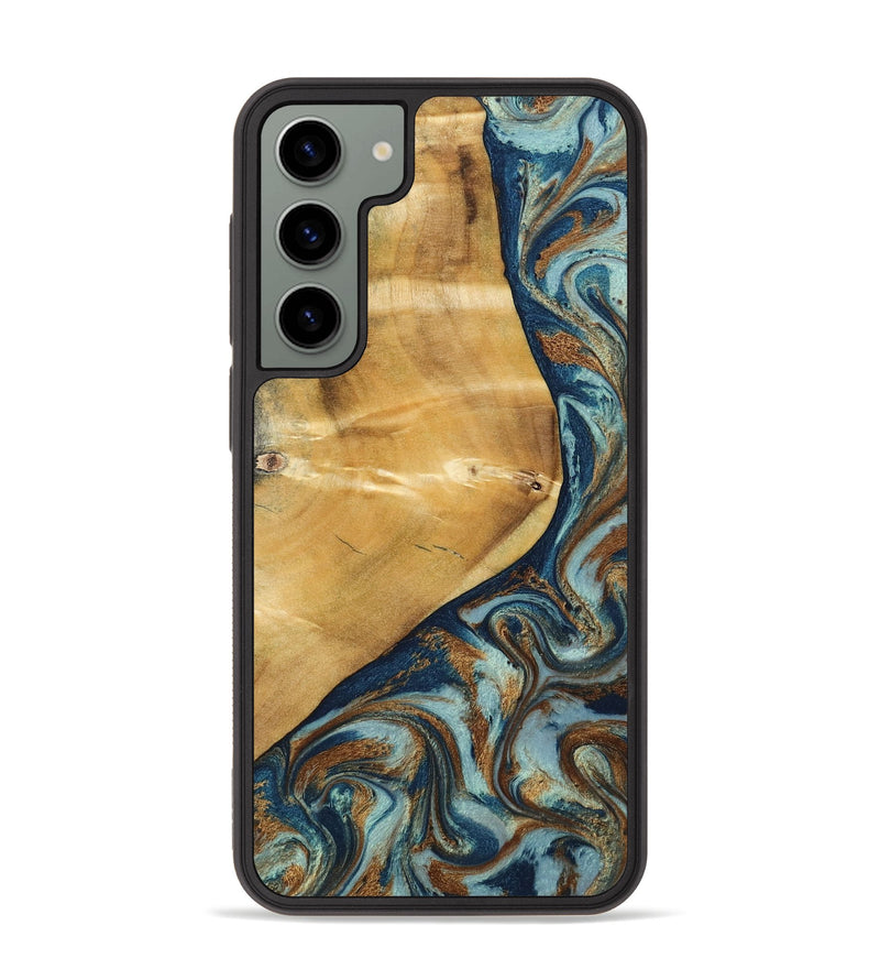 Galaxy S23 Plus Wood Phone Case - Ephriam (Teal & Gold, 797318)