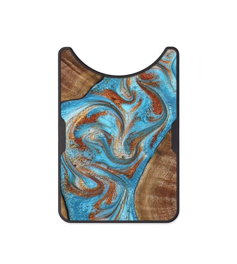Alloy Wood Wallet - Janay (Teal & Gold, 797321)