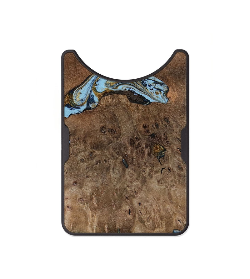 Alloy Wood Wallet - Yamilex (Teal & Gold, 797326)