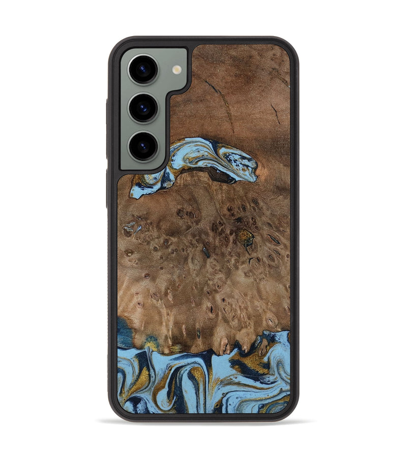 Galaxy S23 Plus Wood Phone Case - Yamilex (Teal & Gold, 797326)