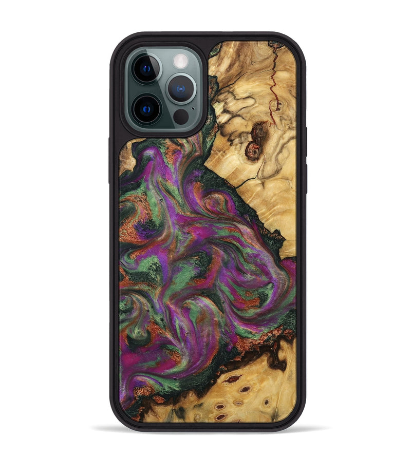 iPhone 12 Pro Max Wood Phone Case - Audra (Green, 797353)