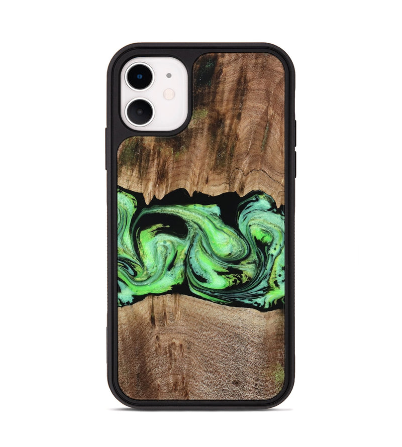 iPhone 11 Wood Phone Case - Nestor (Green, 797357)