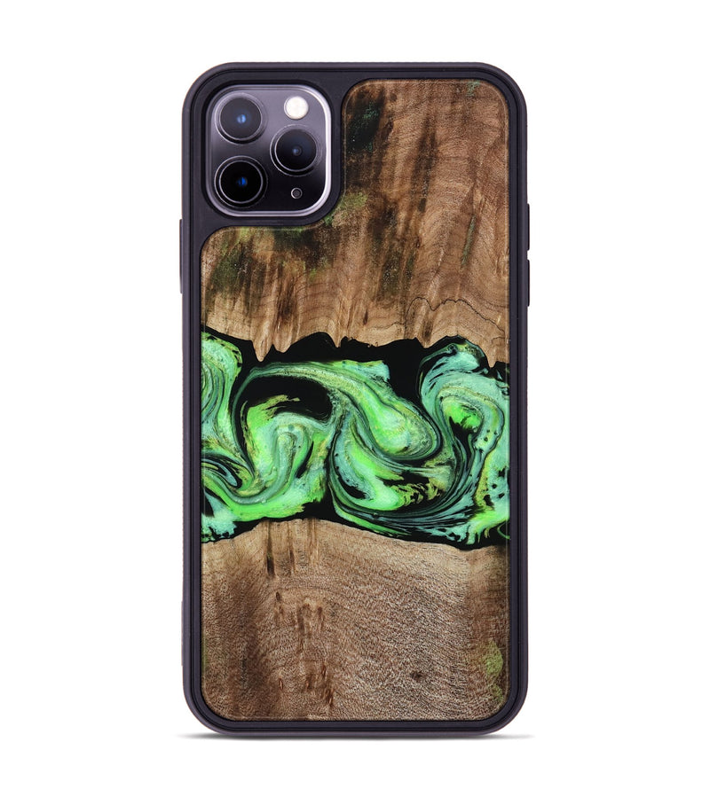 iPhone 11 Pro Max Wood Phone Case - Nestor (Green, 797357)
