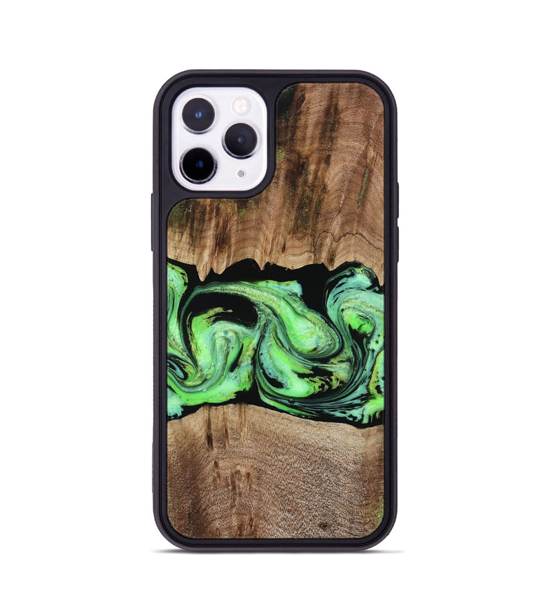 iPhone 11 Pro Wood Phone Case - Nestor (Green, 797357)