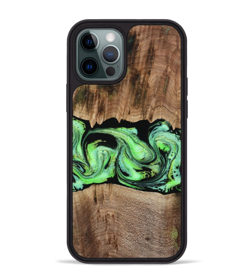 iPhone 12 Pro Max Wood Phone Case - Nestor (Green, 797357)