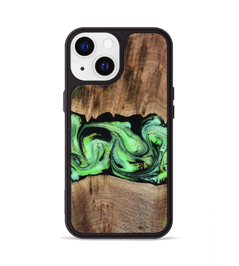 iPhone 13 Wood Phone Case - Nestor (Green, 797357)