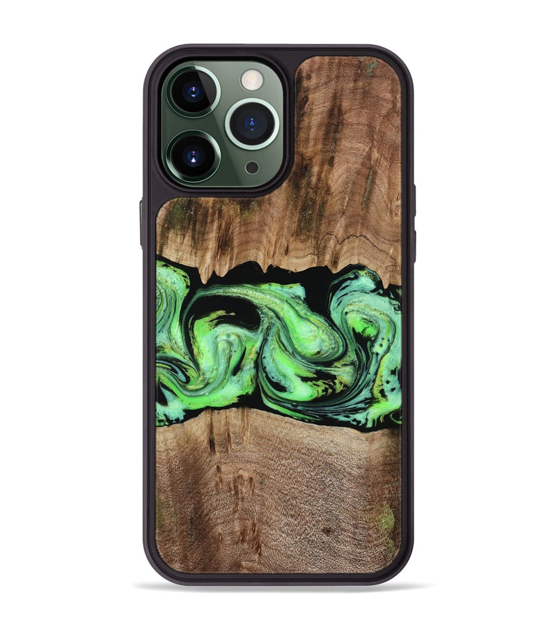 iPhone 13 Pro Max Wood Phone Case - Nestor (Green, 797357)