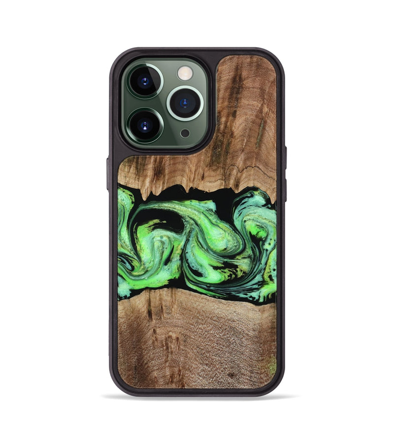 iPhone 13 Pro Wood Phone Case - Nestor (Green, 797357)