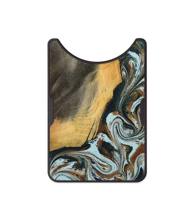 Alloy Wood Wallet - Shaniya (Green, 797386)