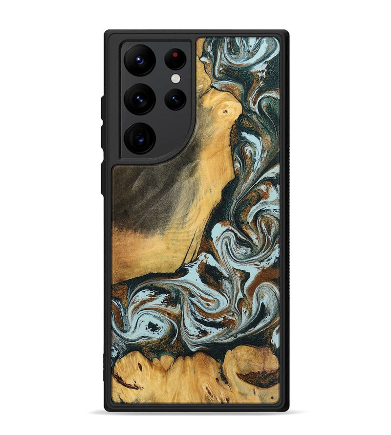 Galaxy S22 Ultra Wood Phone Case - Shaniya (Green, 797386)