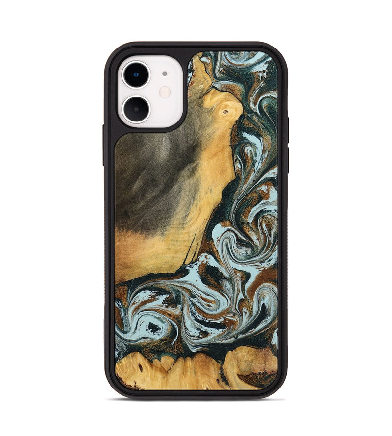 iPhone 11 Wood Phone Case - Shaniya (Green, 797386)