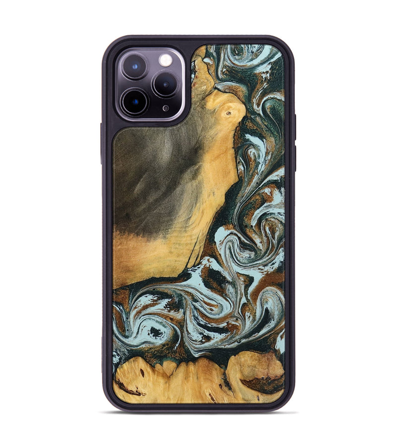 iPhone 11 Pro Max Wood Phone Case - Shaniya (Green, 797386)