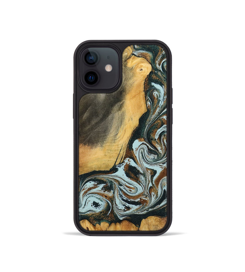 iPhone 12 mini Wood Phone Case - Shaniya (Green, 797386)