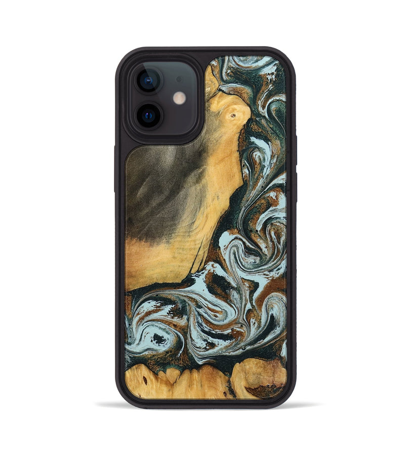 iPhone 12 Wood Phone Case - Shaniya (Green, 797386)