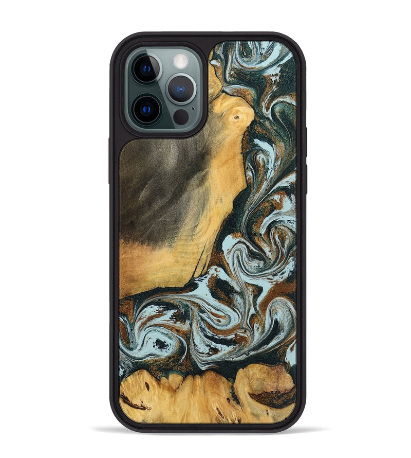 iPhone 12 Pro Max Wood Phone Case - Shaniya (Green, 797386)