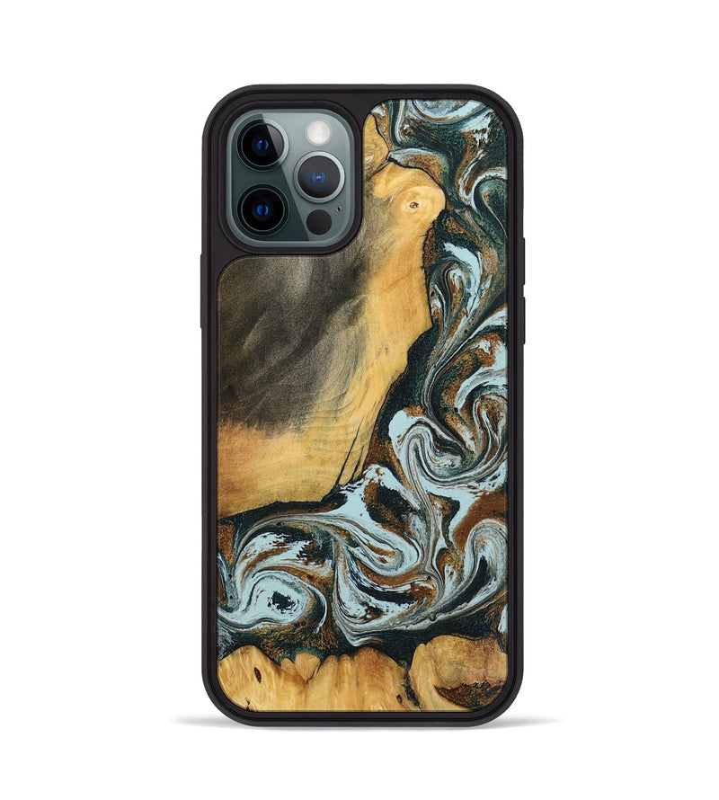 iPhone 12 Pro Wood Phone Case - Shaniya (Green, 797386)