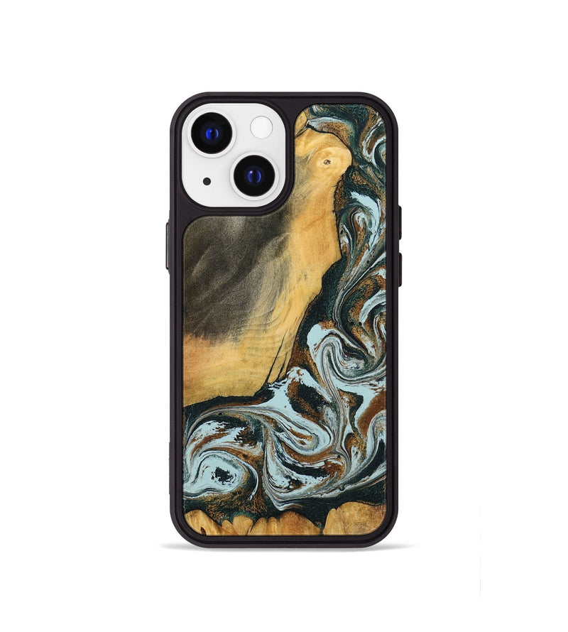 iPhone 13 mini Wood Phone Case - Shaniya (Green, 797386)