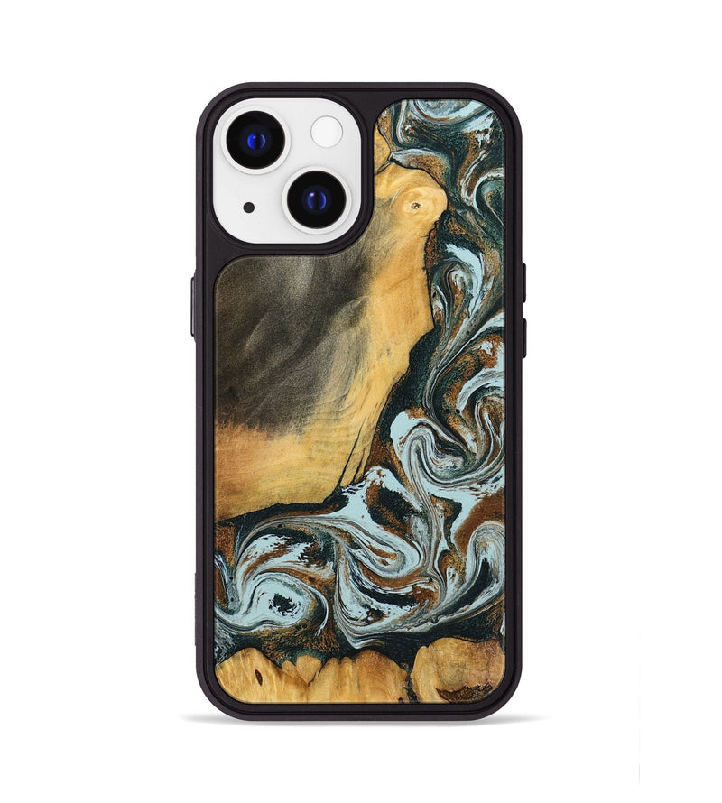 iPhone 13 Wood Phone Case - Shaniya (Green, 797386)