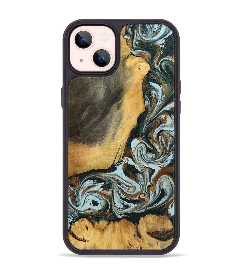 iPhone 14 Plus Wood Phone Case - Shaniya (Green, 797386)