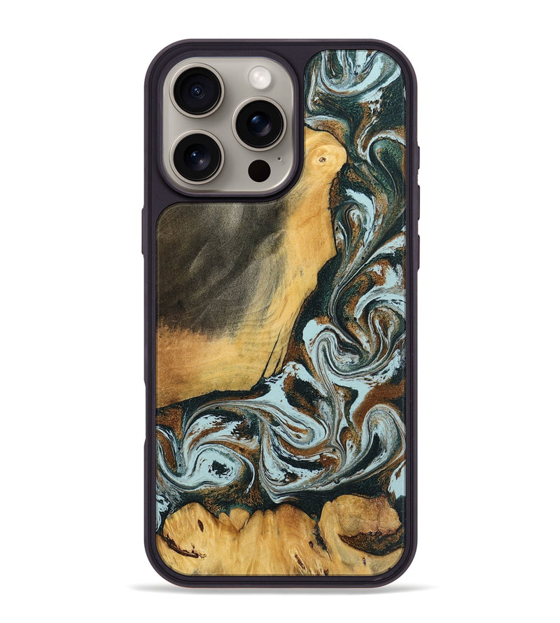 iPhone 16 Pro Max Wood Phone Case - Shaniya (Green, 797386)