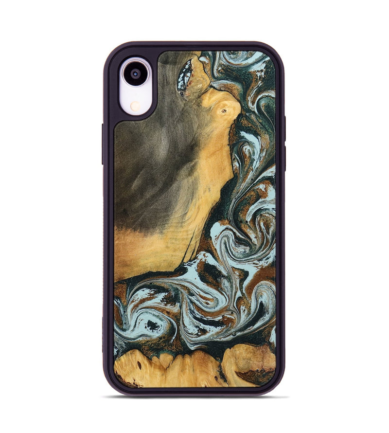 iPhone Xr Wood Phone Case - Shaniya (Green, 797386)