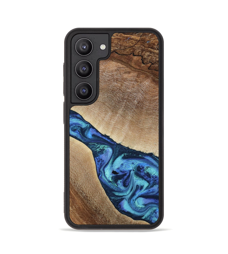 Galaxy S23 Wood Phone Case - Luis (Blue, 797390)