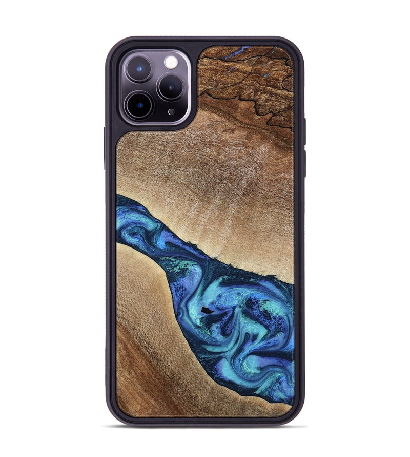 iPhone 11 Pro Max Wood Phone Case - Luis (Blue, 797390)