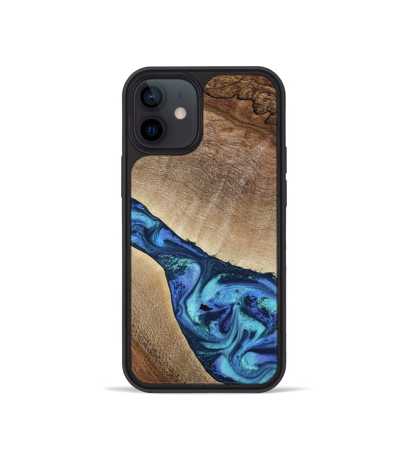 iPhone 12 mini Wood Phone Case - Luis (Blue, 797390)