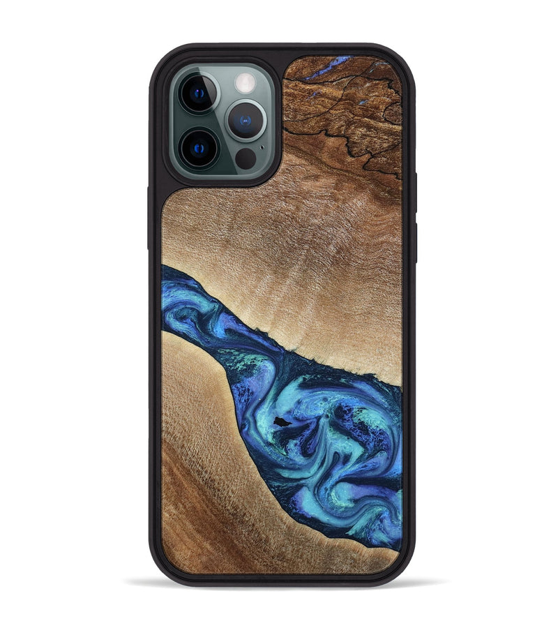 iPhone 12 Pro Max Wood Phone Case - Luis (Blue, 797390)