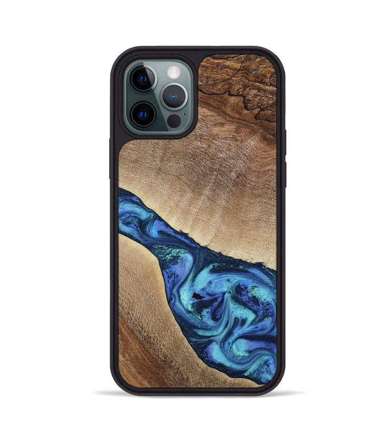 iPhone 12 Pro Wood Phone Case - Luis (Blue, 797390)