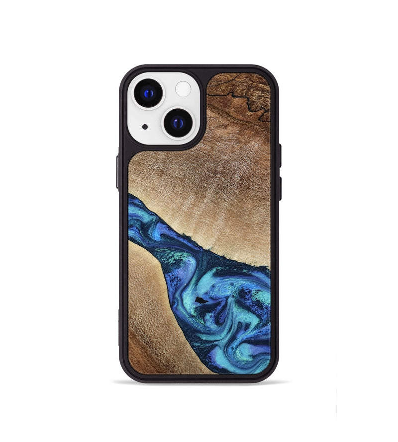 iPhone 13 mini Wood Phone Case - Luis (Blue, 797390)