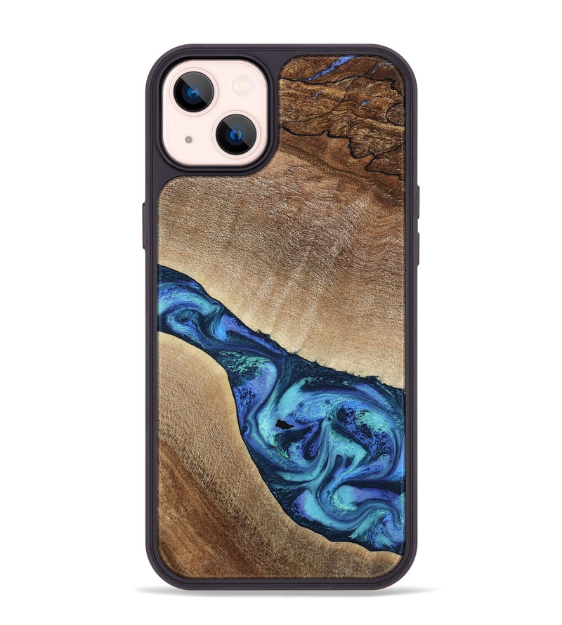iPhone 14 Plus Wood Phone Case - Luis (Blue, 797390)