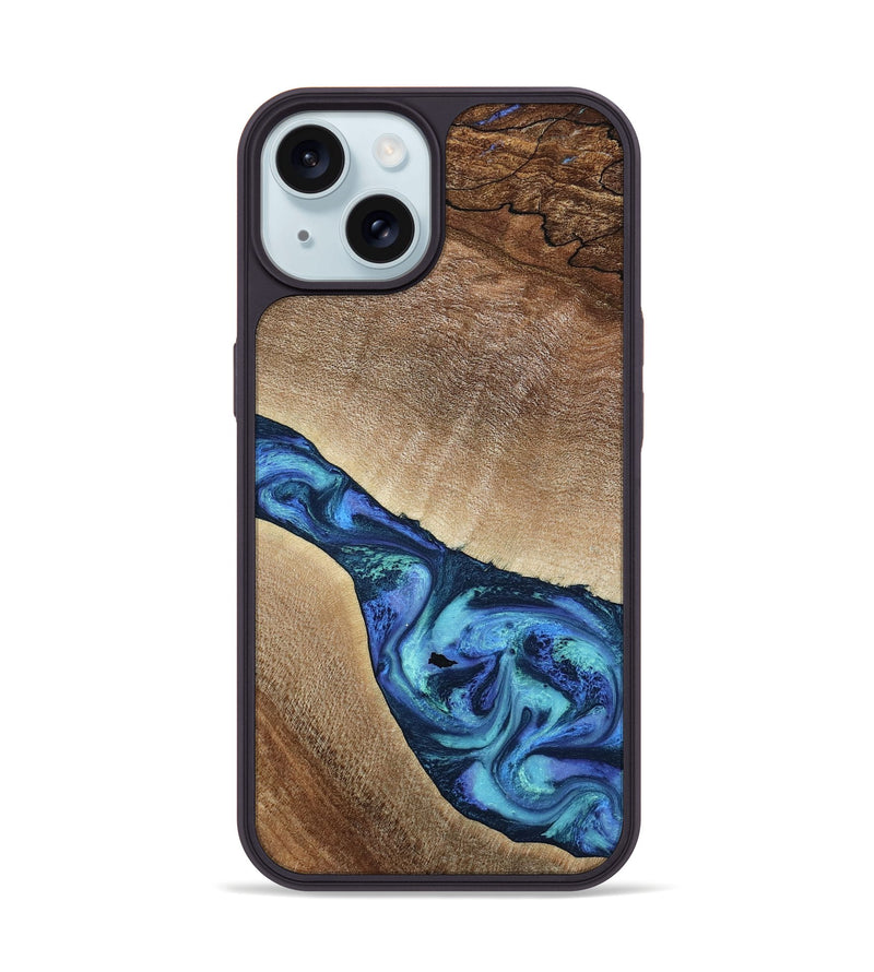 iPhone 15 Wood Phone Case - Luis (Blue, 797390)