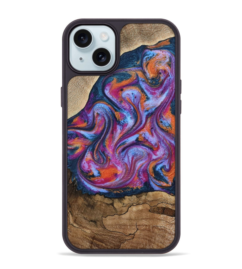 iPhone 15 Plus Wood Phone Case - Ferne (Blue, 797391)