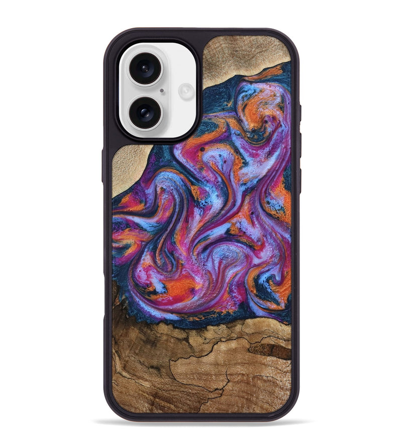 iPhone 16 Plus Wood Phone Case - Ferne (Blue, 797391)