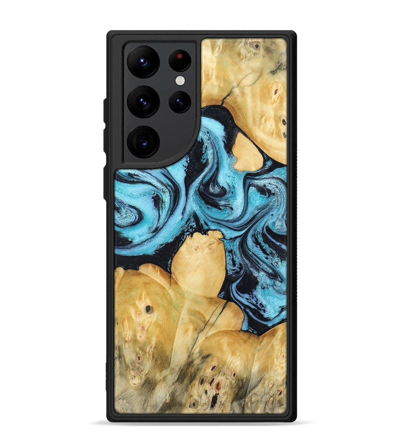 Galaxy S22 Ultra Wood Phone Case - Malaki (Blue, 797397)