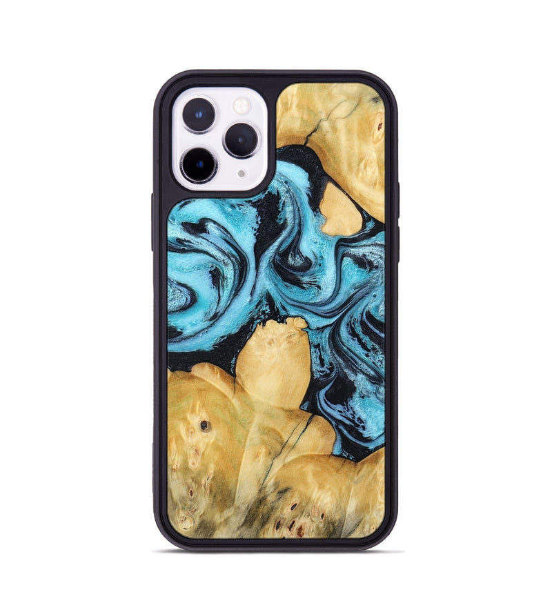 iPhone 11 Pro Wood Phone Case - Malaki (Blue, 797397)