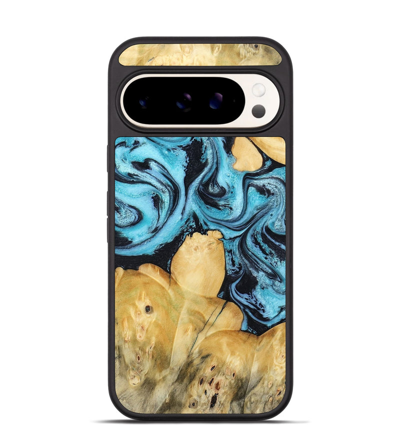 Pixel 9 Pro Wood Phone Case - Malaki (Blue, 797397)