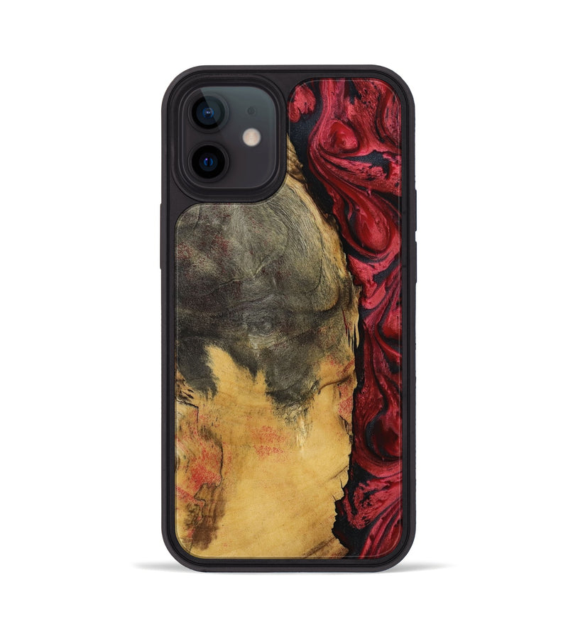iPhone 12 Wood Phone Case - Sena (Red, 797403)