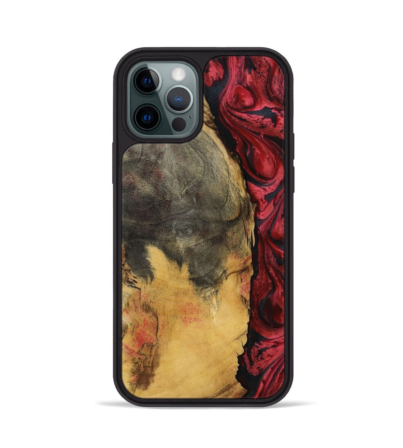 iPhone 12 Pro Wood Phone Case - Sena (Red, 797403)