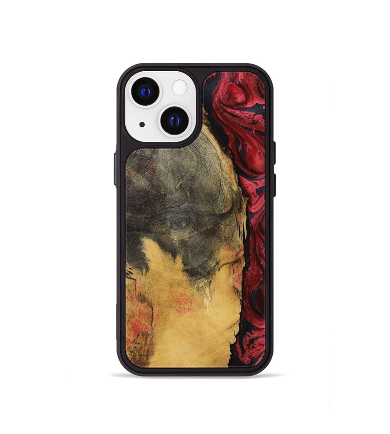 iPhone 13 mini Wood Phone Case - Sena (Red, 797403)