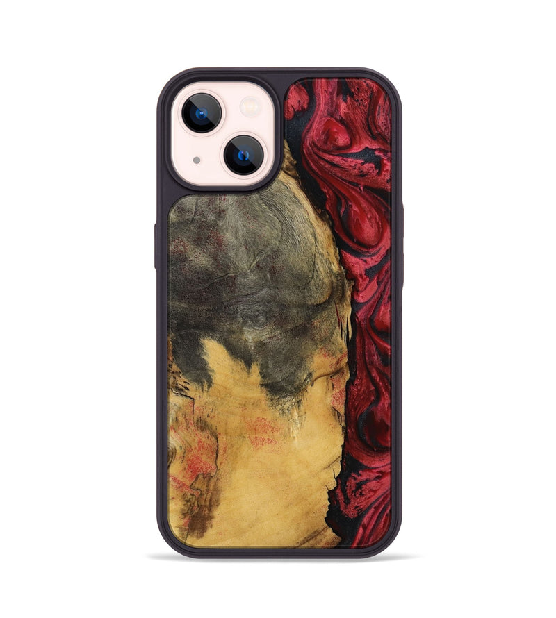 iPhone 14 Wood Phone Case - Sena (Red, 797403)