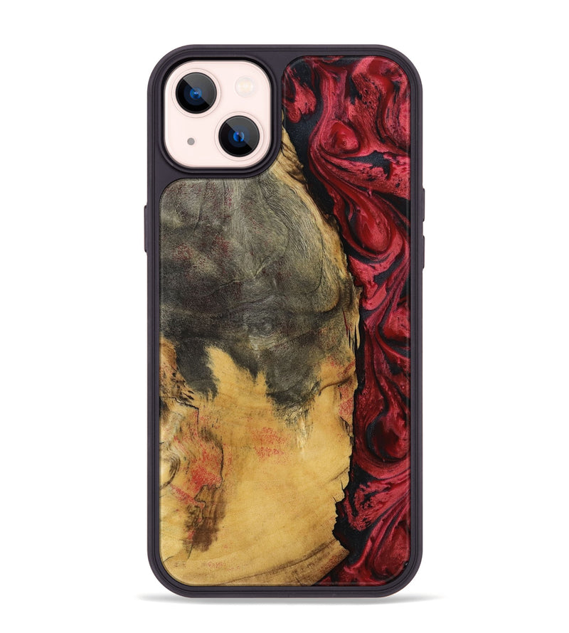 iPhone 14 Plus Wood Phone Case - Sena (Red, 797403)