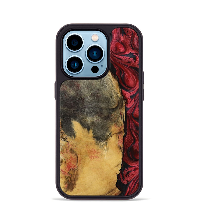 iPhone 14 Pro Wood Phone Case - Sena (Red, 797403)