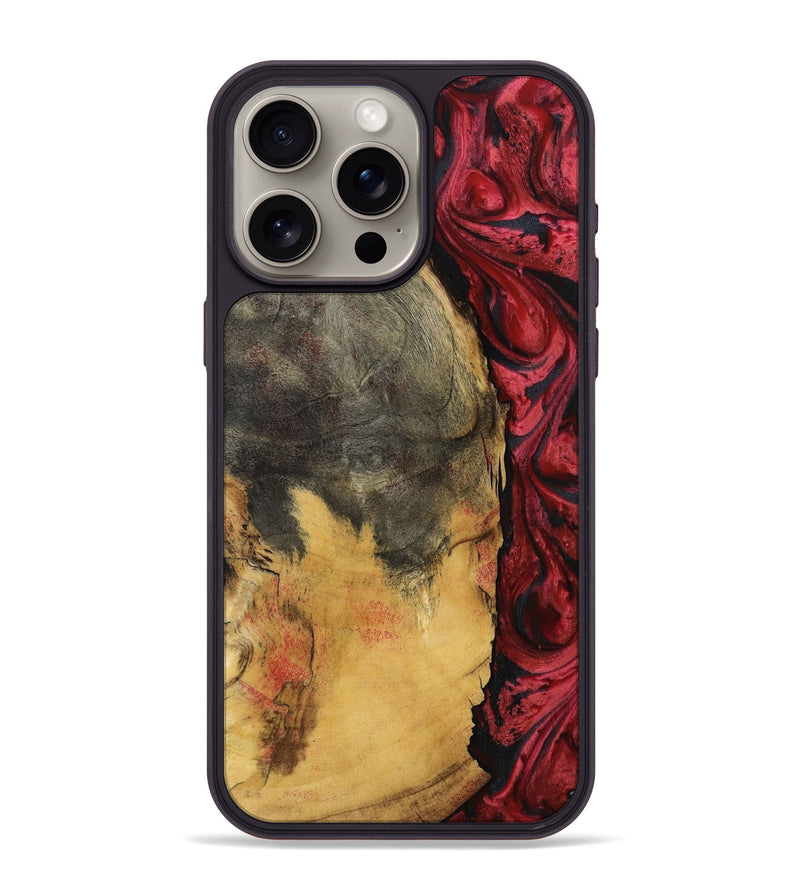 iPhone 15 Pro Max Wood Phone Case - Sena (Red, 797403)