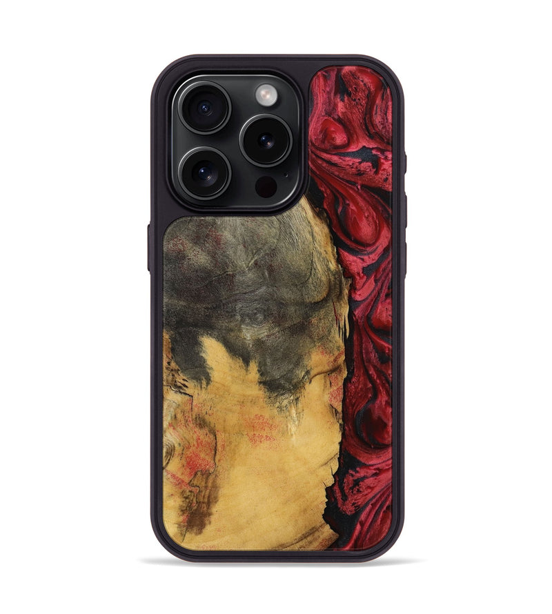 iPhone 15 Pro Wood Phone Case - Sena (Red, 797403)