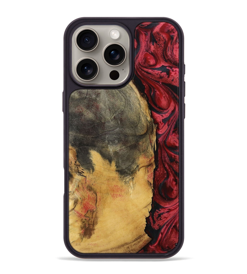 iPhone 16 Pro Max Wood Phone Case - Sena (Red, 797403)