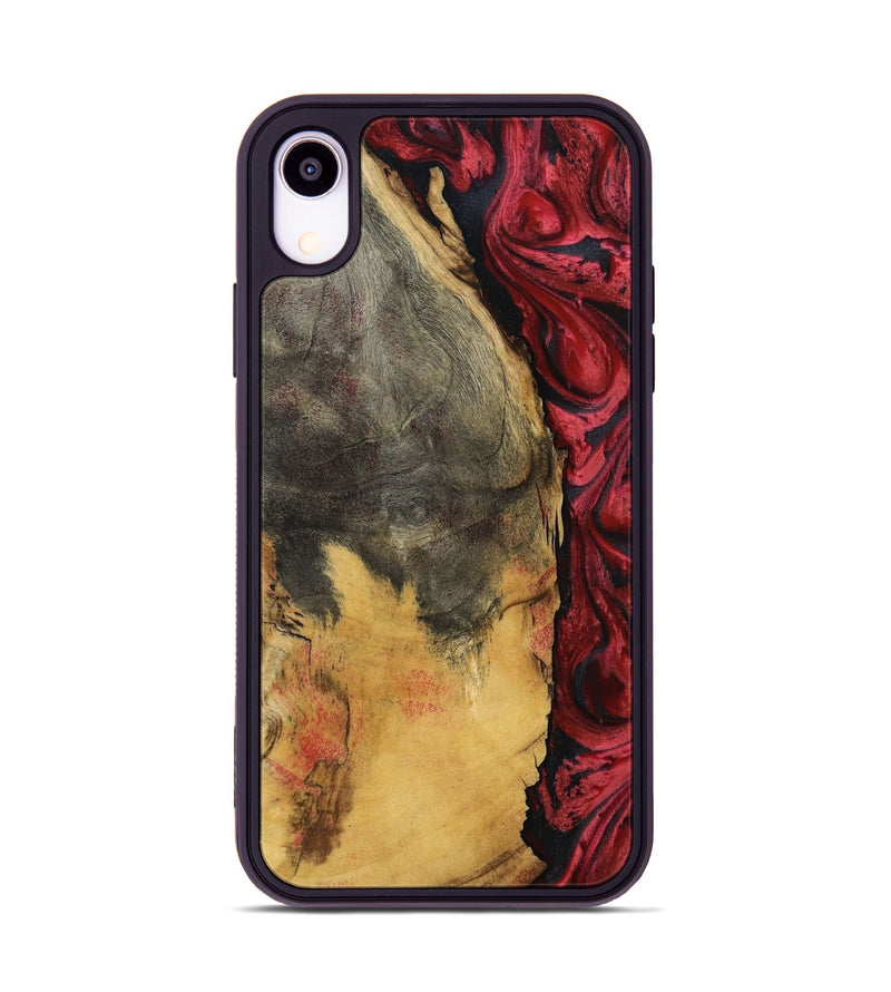 iPhone Xr Wood Phone Case - Sena (Red, 797403)