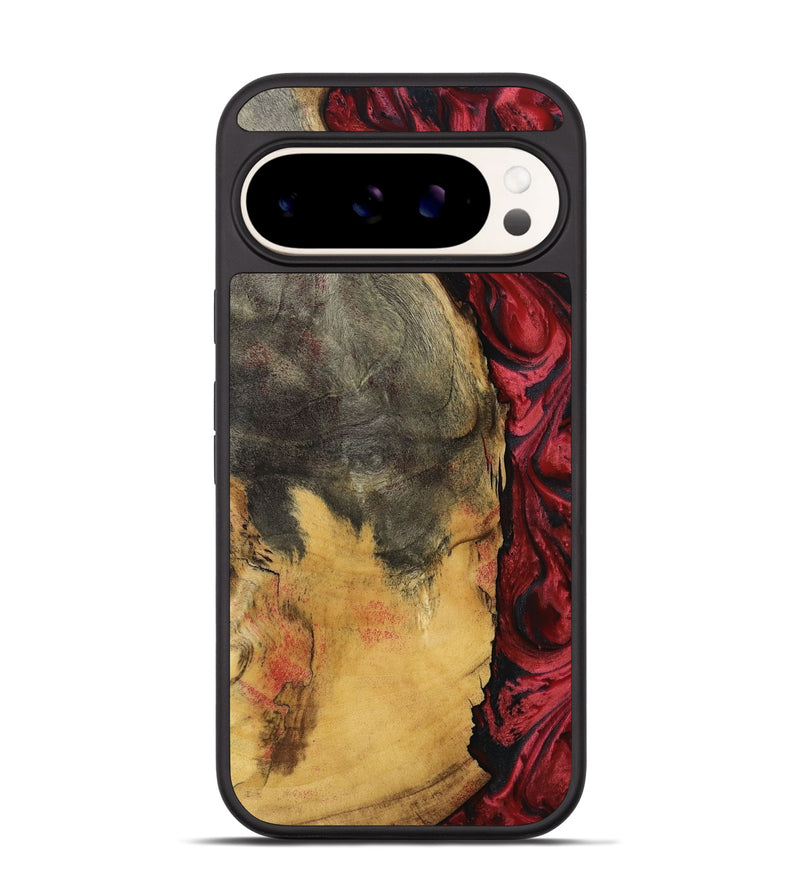 Pixel 9 Pro Wood Phone Case - Sena (Red, 797403)